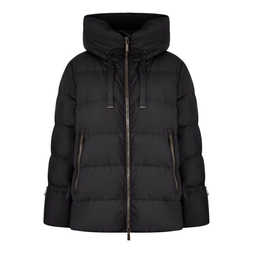 Moorer Women Short Quilted Nylon Down Jacket With Hood
